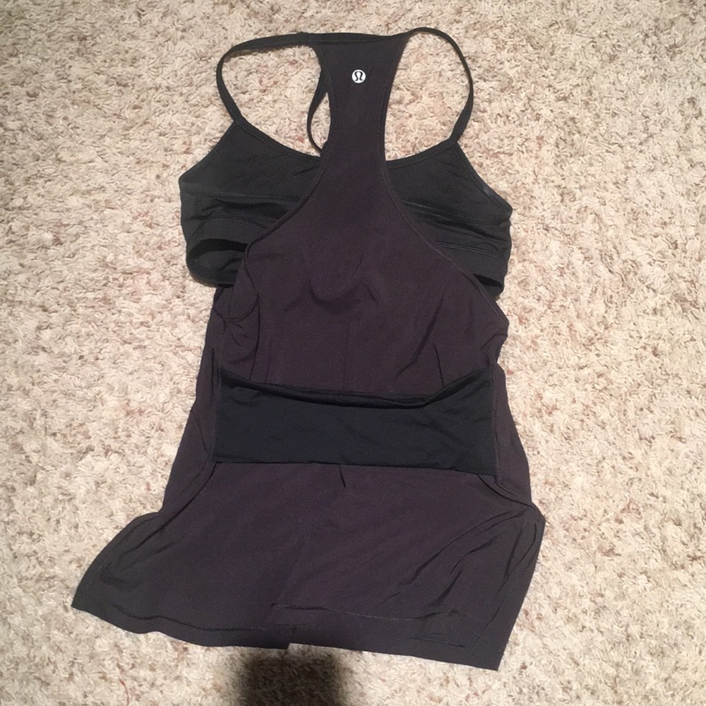 Black Lululemon Tank Size 4 Built In Bra